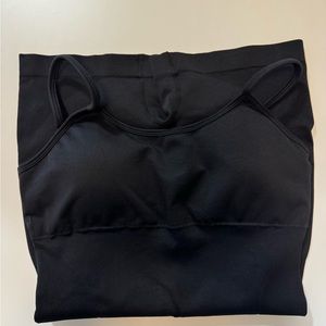 Black shorts workout bodysuit